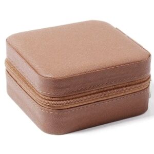 1pc Luxurious Travel Jewelry Box - Women's Accessories (Dark Brown)